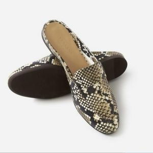 New Everlane Day Mule Loafer - Embossed Snake size 7.5 - Italian leather